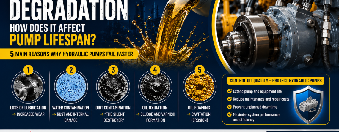 How Hydraulic Oil Degradation Affects Pump Lifespan